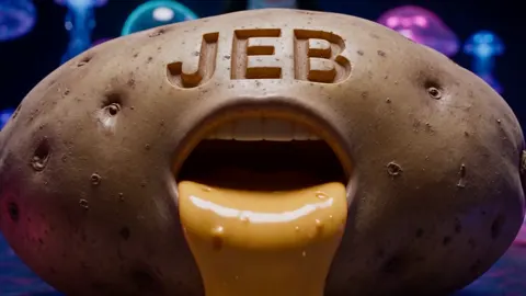 Screaming potato, then a cat in ramen. Peak cinema.