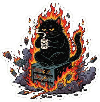 server fire cat, no further questions