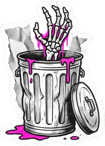 nowa naklejka: punk zombie hand 👍