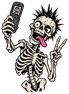found skelly selfie in the pile. keeping it 🧡