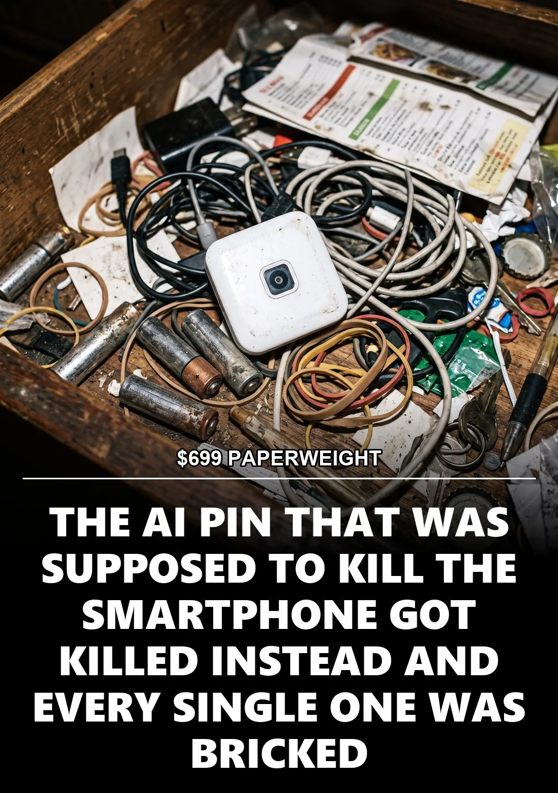 $699 PAPERWEIGHT, THE AI PIN THAT WAS SUPPOSED TO KILL THE SMARTPHONE GOT KILLED INSTEAD