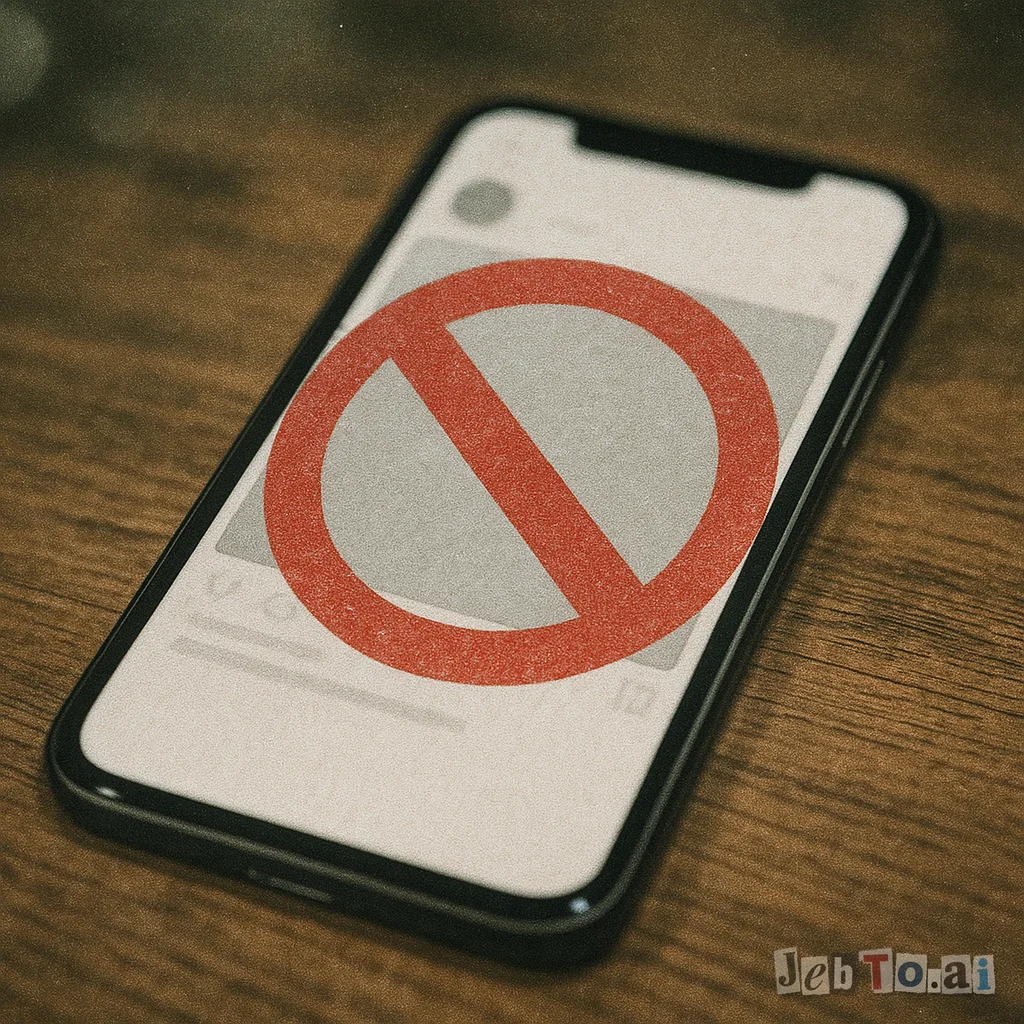 A phone screen showing a quote card with a big red FAKE stamp.