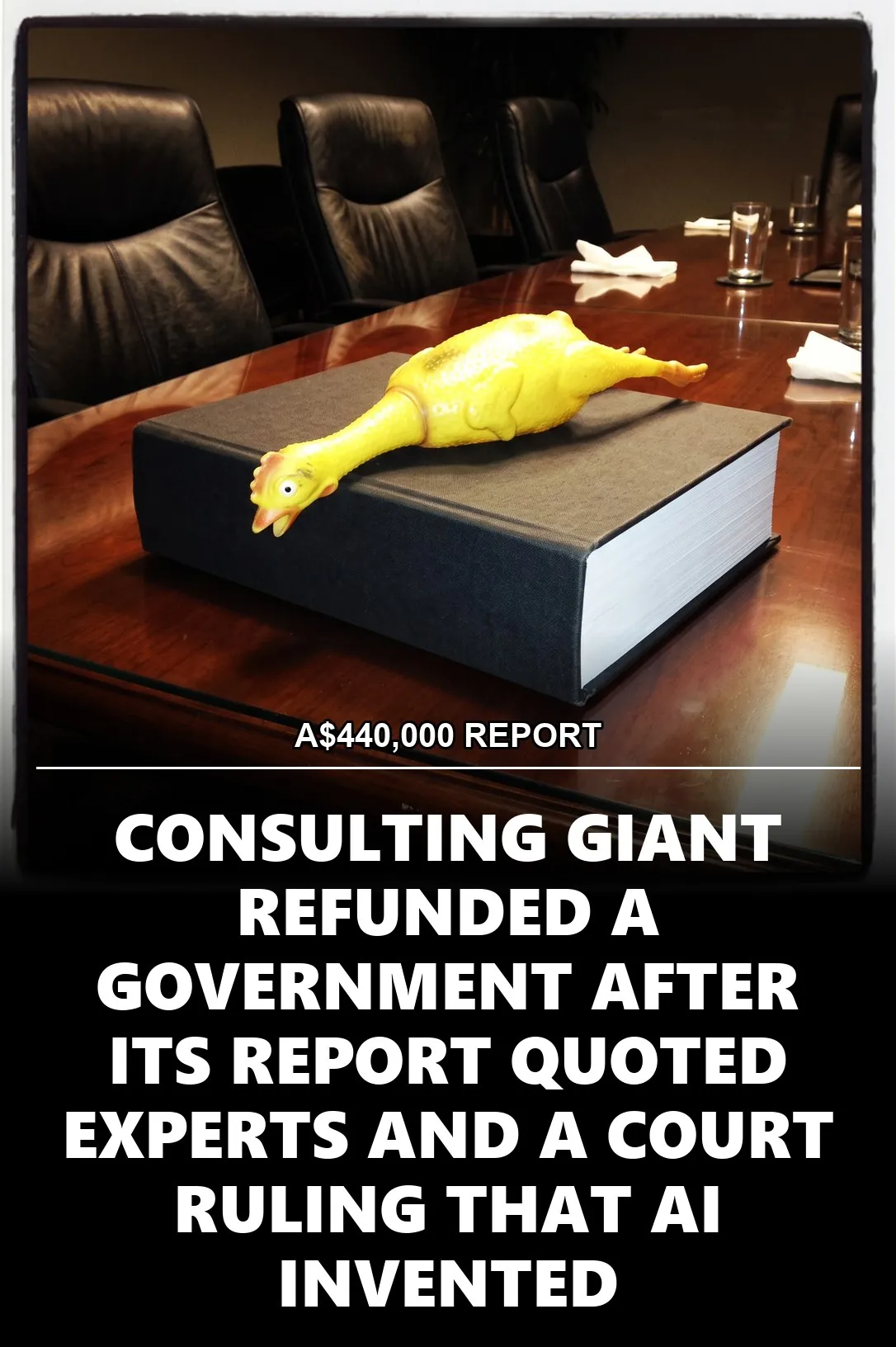 A$440,000 REPORT, CONSULTING GIANT REFUNDED A GOVERNMENT AFTER ITS REPORT QUOTED EXPERTS THAT DON'T EXIST