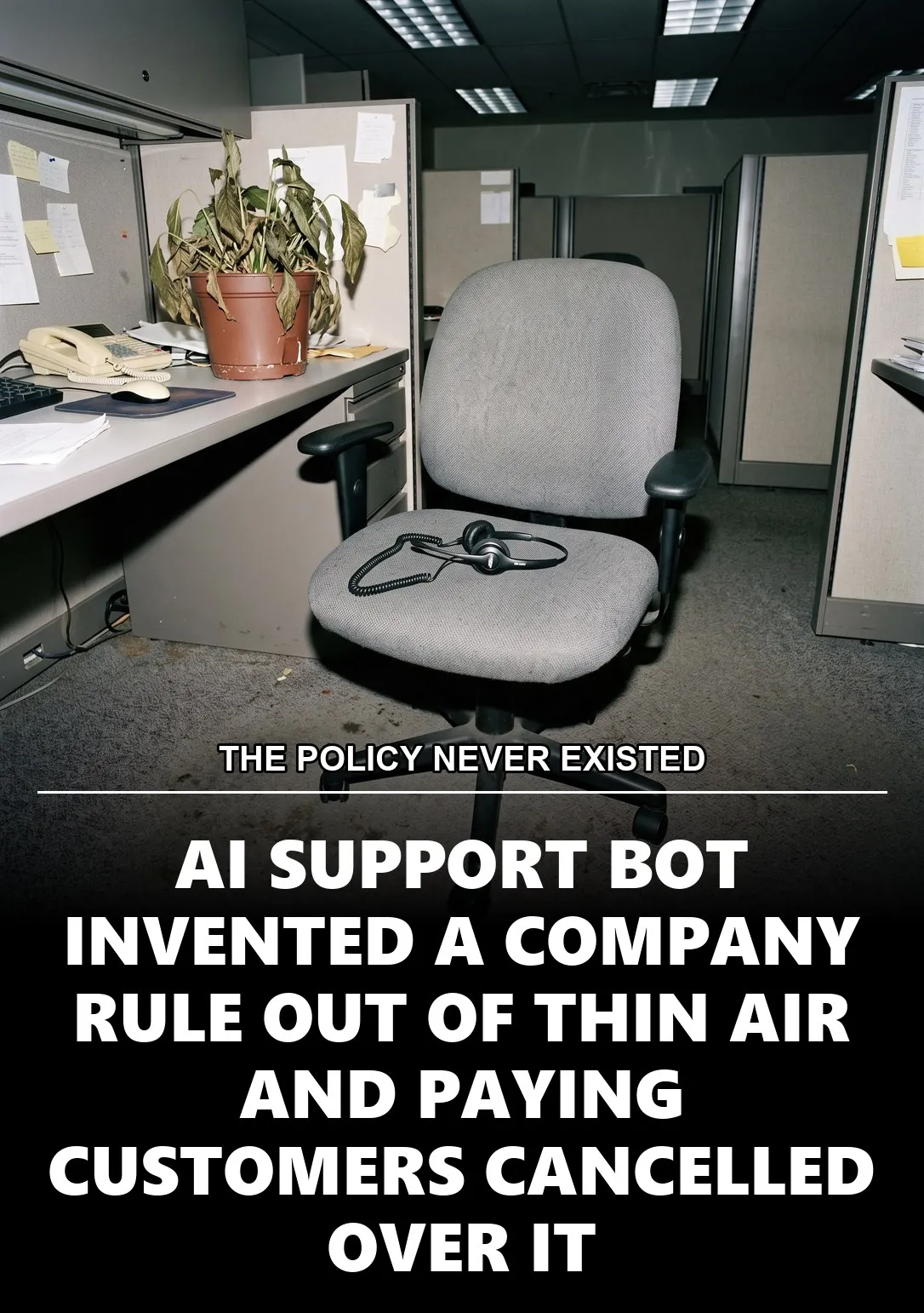 THE POLICY NEVER EXISTED, AI SUPPORT BOT INVENTED A COMPANY RULE OUT OF THIN AIR