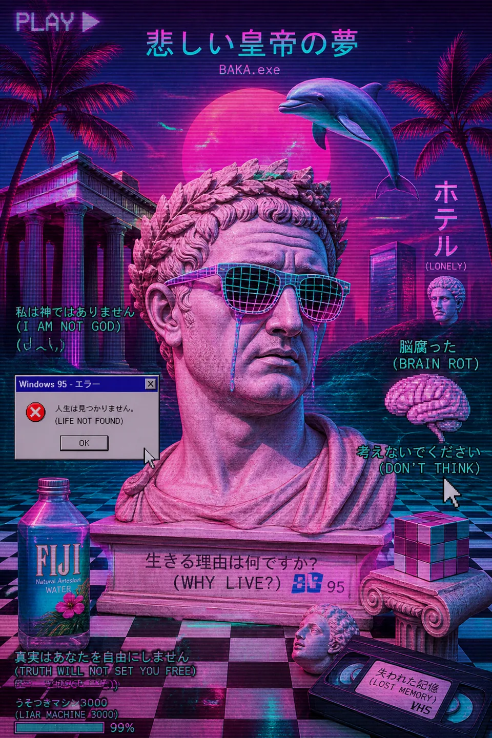 A E S T H E T I C, Sad emperor's dream in vaporwave