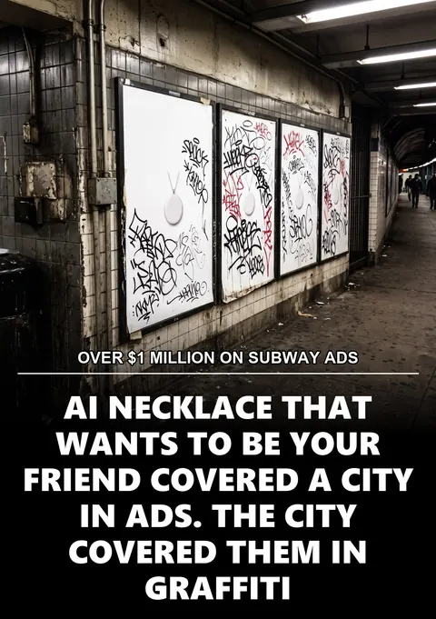 AI NECKLACE THAT WANTS TO BE YOUR FRIEND COVERED A CITY IN ADS. THE CITY FOUGHT BACK