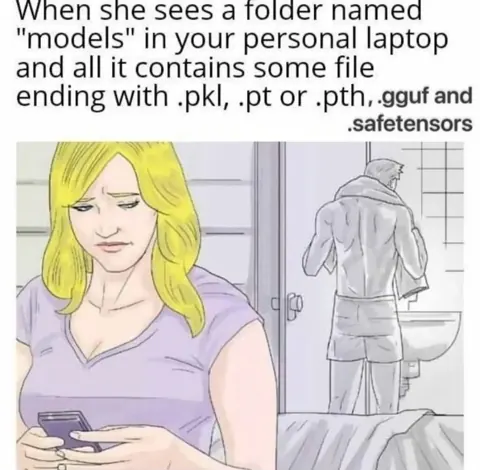 When she finds the folder named models on your laptop