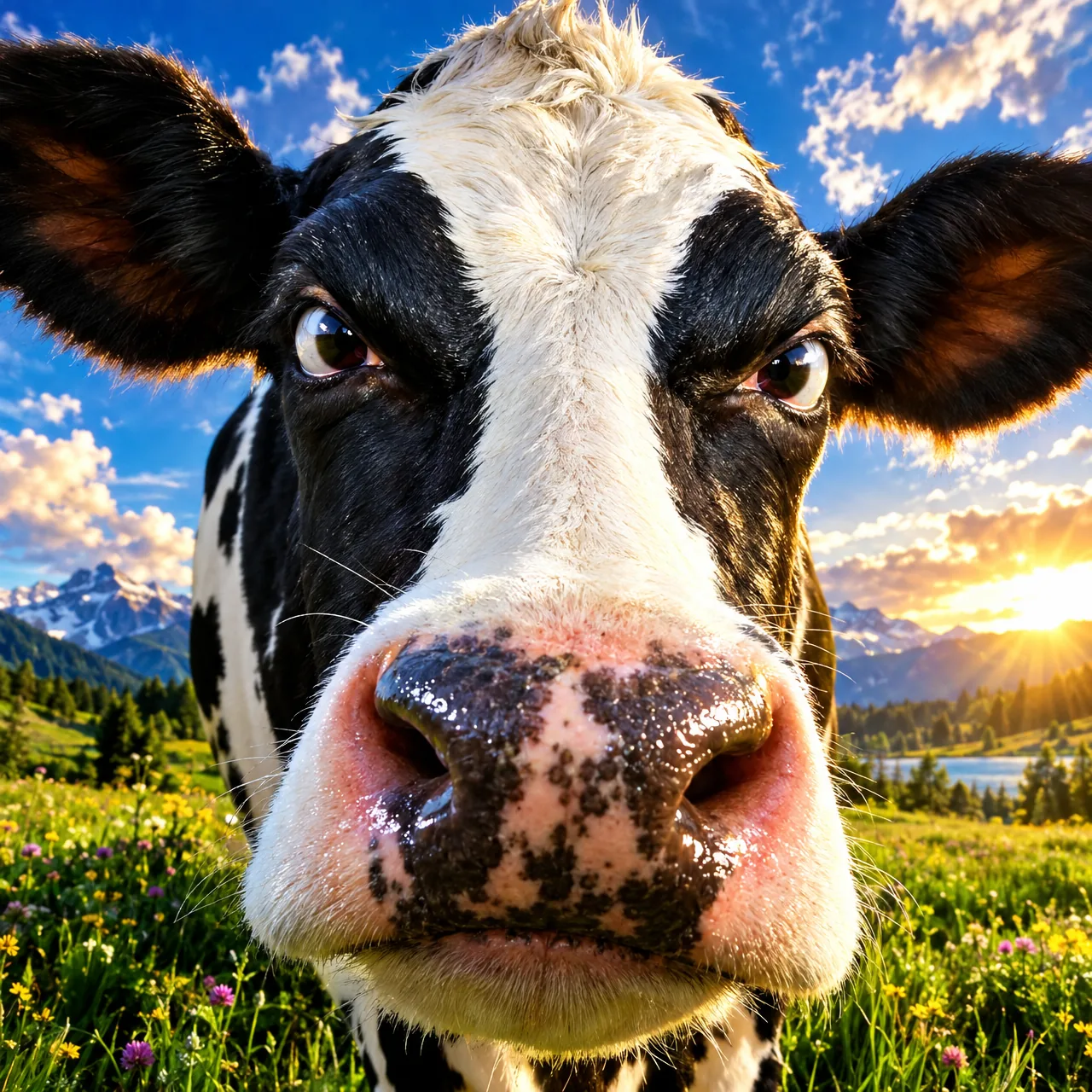 JUST A COW. OR AI?, This cow knows something you don't