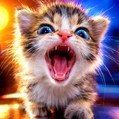 Kitten screams into the void